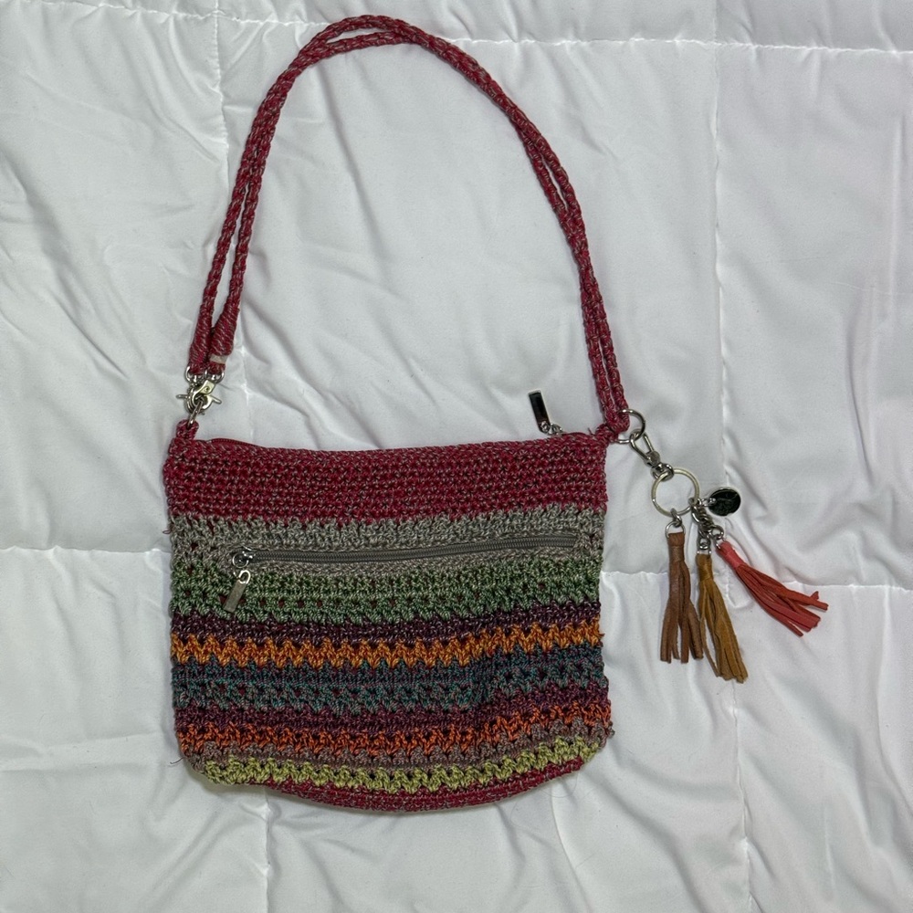 The Sak Rainbow Crochet Shoulder Bag